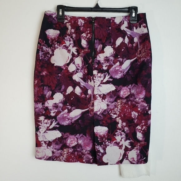 Adianna Papell Floral Pencil Skirt Size 6 - Picture 2 of 7